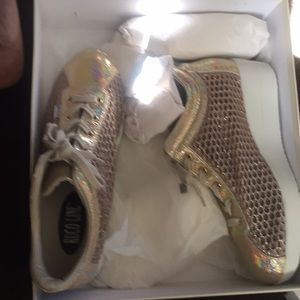 Gold sneakers